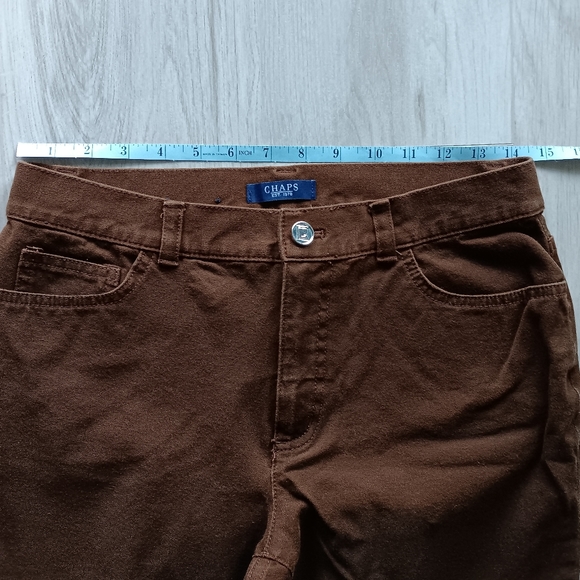 Chaps Straight Leg Brown Jeans, 10" Rise, Women's Size 8 - Picture 4 of 8